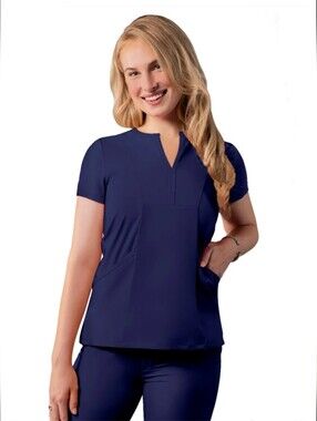 Adar Navy Medical Scrub Top XXS